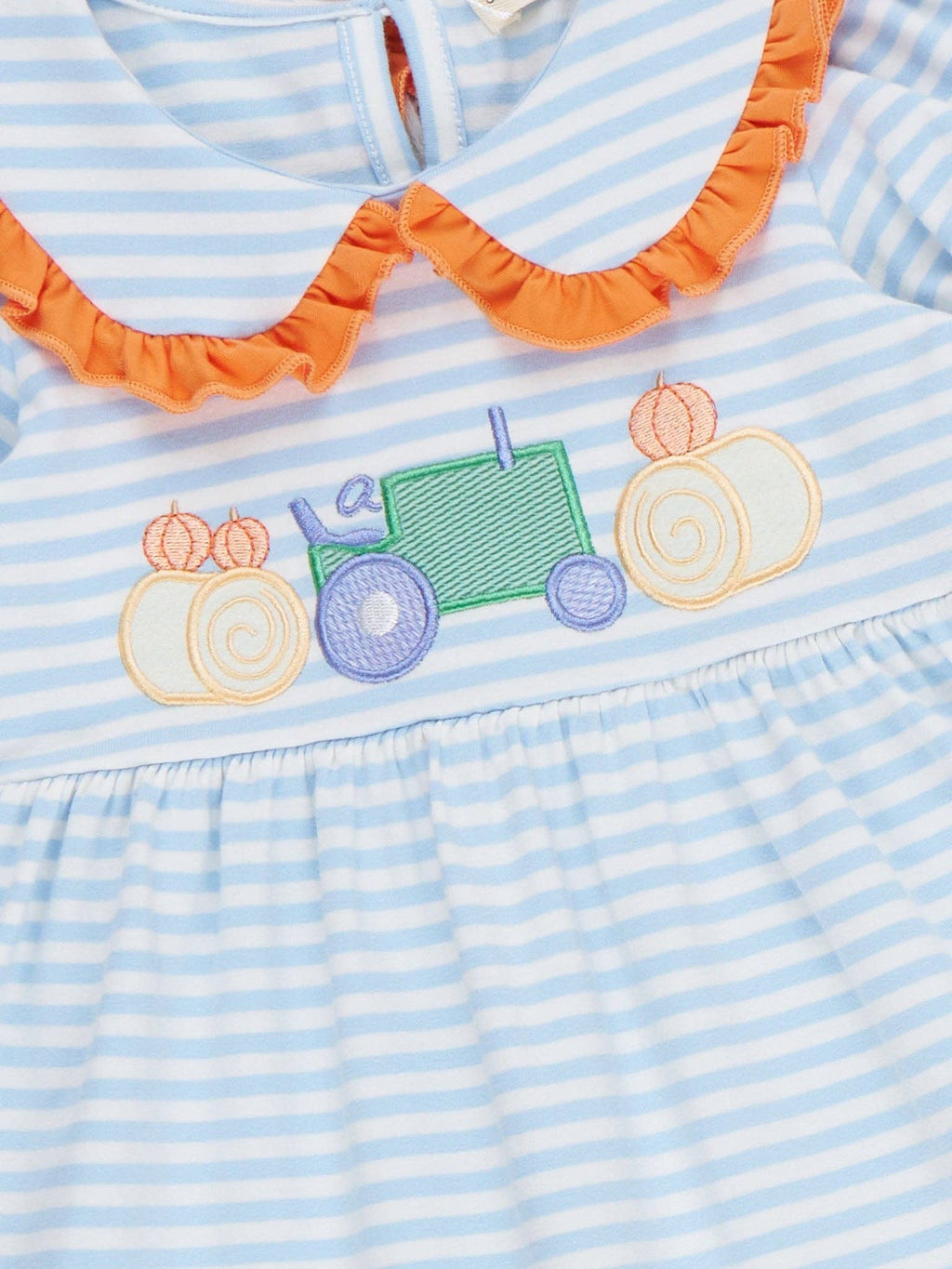 Pumpkin Harvest Ride Embroidered Dress