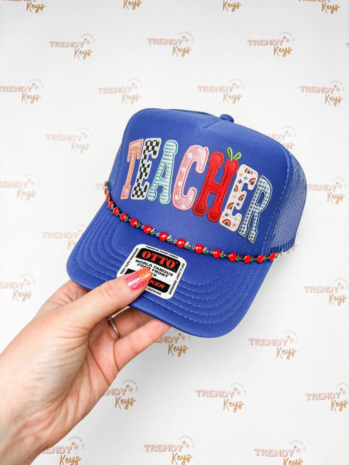 TEACHER Trucker Hat - Faux Embroidery