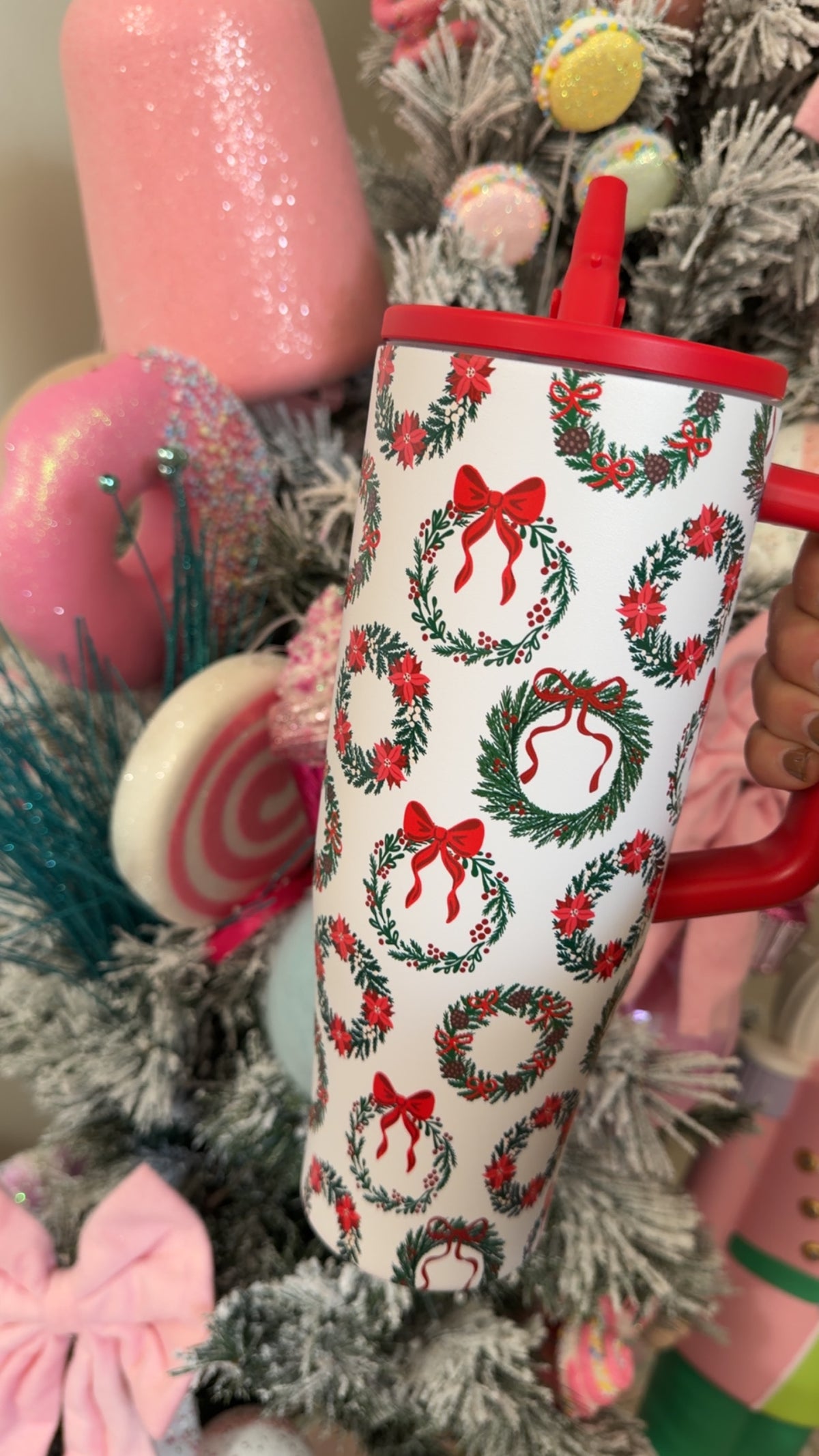Christmas Wreath Tumbler