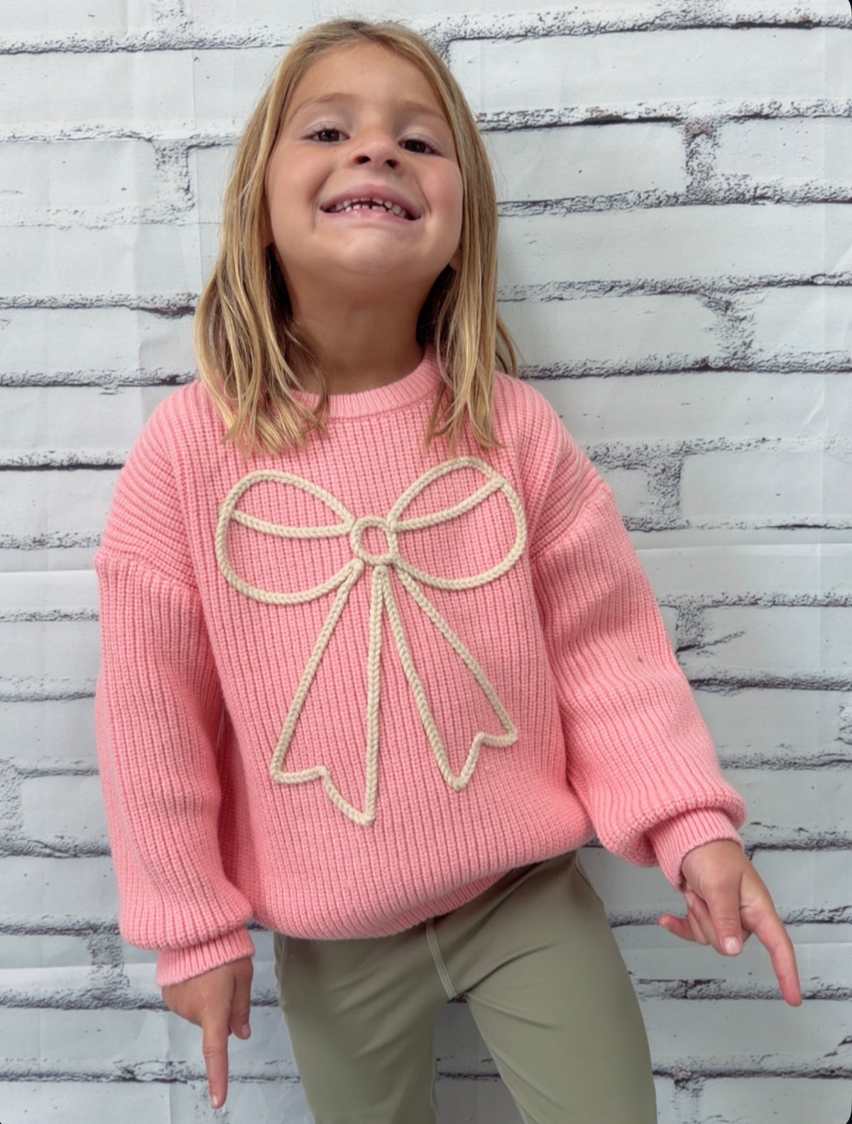 Pink Bow Sweater