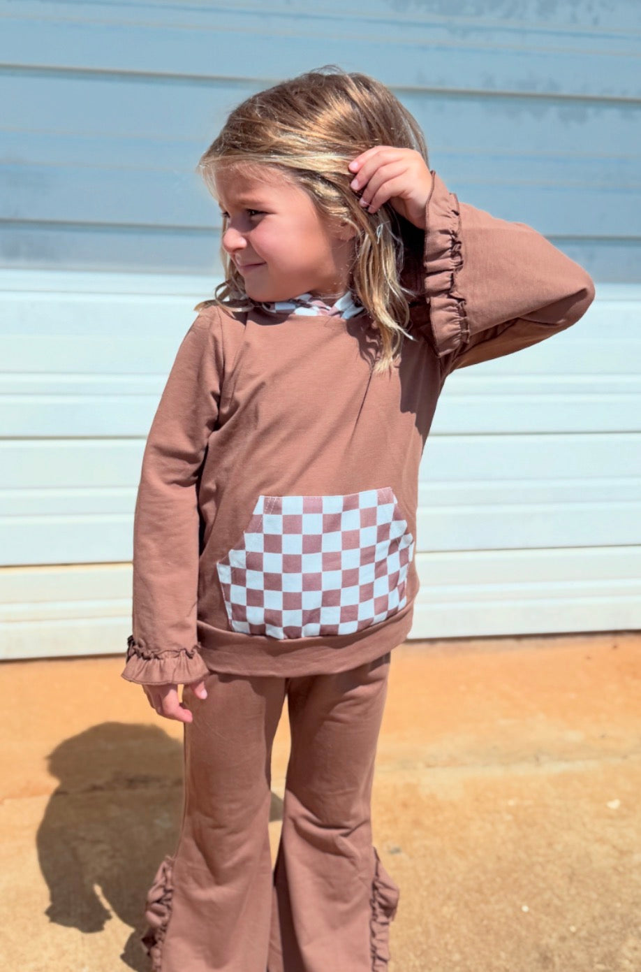 Brown Checkered Set
