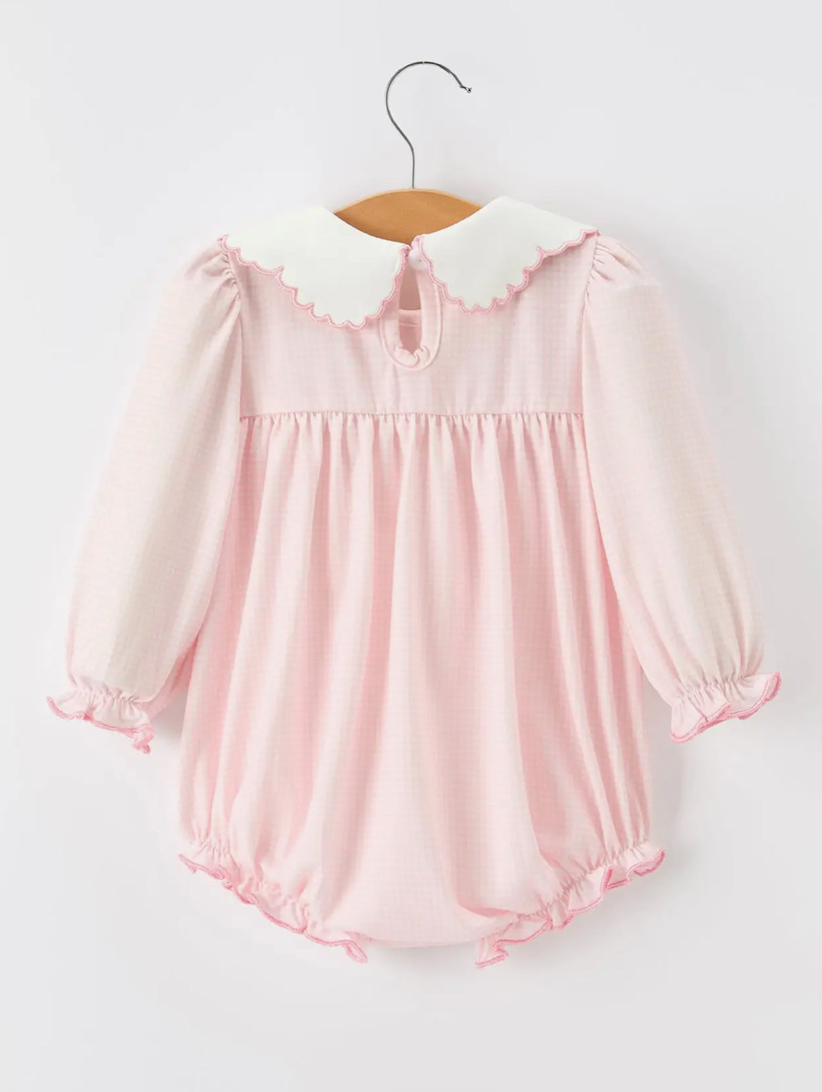 PRE ORDER Pink Duck Embroidered Baby Girl Romper
