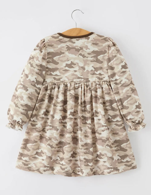 PRE ORDER Duck Smocked Camo Girl Dress