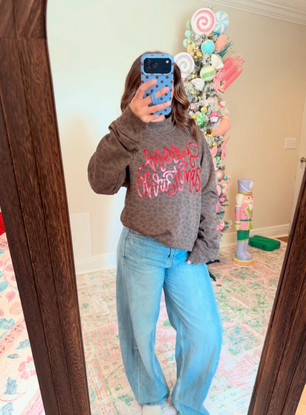 Merry Christmas Mock Neck