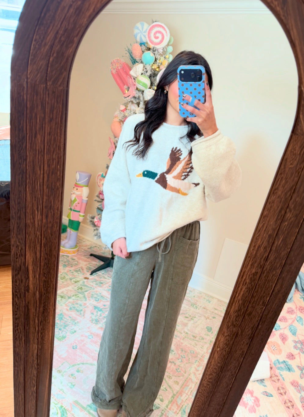 Green Flared Pants