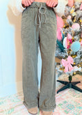 Green Flared Pants