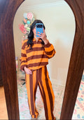 Striped Orange and Brown Set