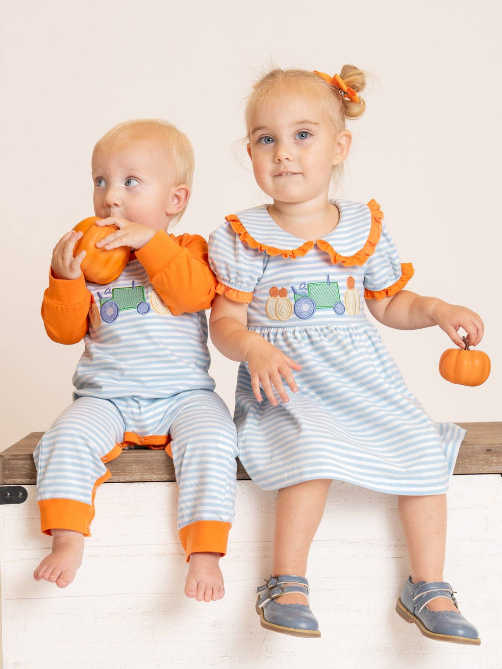 Pumpkin Harvest Ride Embroidered Dress