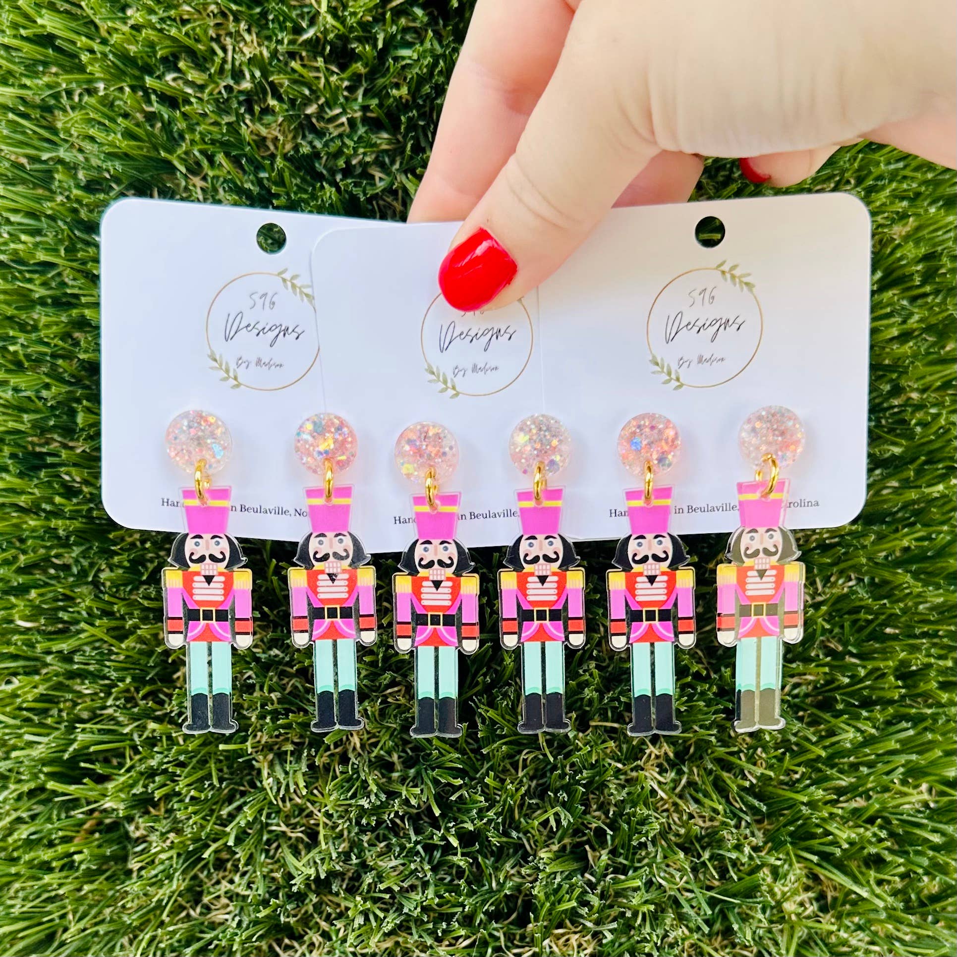 Pink Nutcracker Statement Earrings