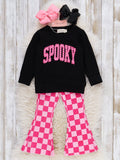 Spooky Games Embroidered Denim Bell Bottom Outfit