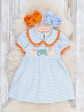 Pumpkin Harvest Ride Embroidered Dress
